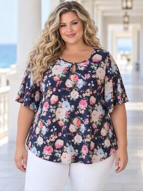 Monnuro   Floral print Swing top Size 5X